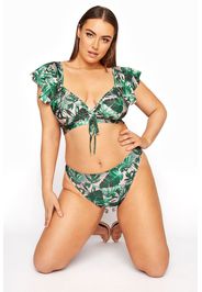 Limited collection palm frill bikini top