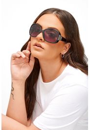 Oversized sonnenbrille mit muster  schwarz
