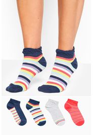 4erpack gestreifte trainersocken  bunt