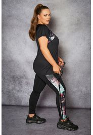 Große größen active black palm panel leggings 42