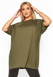 Große größen übergroßes jerseytshirt  khaki 54-56