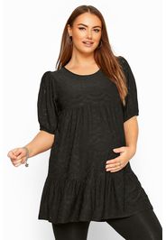 Bump it up maternity top mit lochstickerei  schwarz