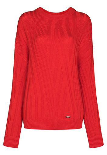 032c Gerippter Pullover - Rot