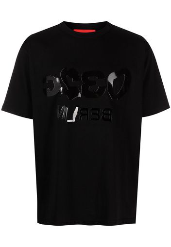 032c reverse logo cotton T-shirt - Schwarz