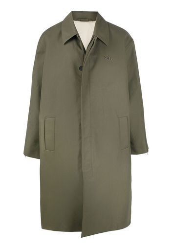 032c Trenchcoat mit Logo-Schild - Grün