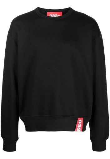 032c logo-patch long-sleeve sweatshirt - Schwarz