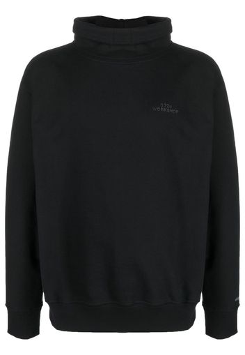 032c roll-neck logo-print sweatshirt - Schwarz