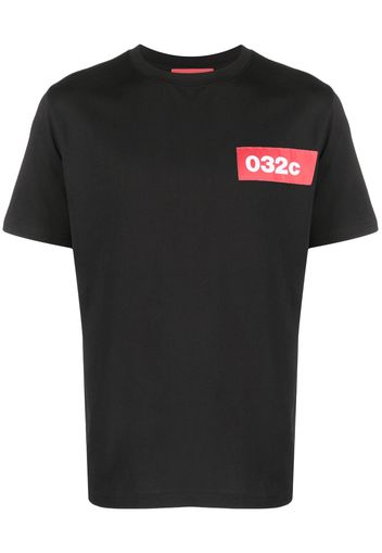 032c chest logo-print T-shirt - Schwarz