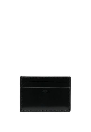 032c debossed-logo leather card holder - Schwarz