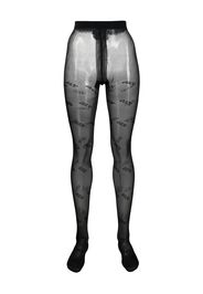 032c logo-jacquard stockings - Schwarz