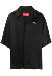 032c logo-print lyocell shirt - Schwarz