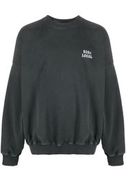 032c logo-embroidered organic cotton sweatshirt - Schwarz