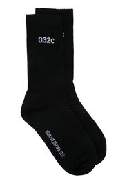 032c Socken mit aufgesticktem Motiv - Schwarz