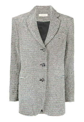 0711 houndstooth single-breasted blazer - Mehrfarbig