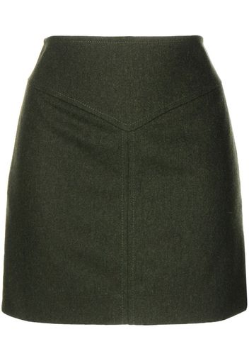 0711 virgin wool-cashmere mini skirt - Grün