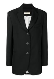 0711 notched-lapel single-breasted blazer - Schwarz