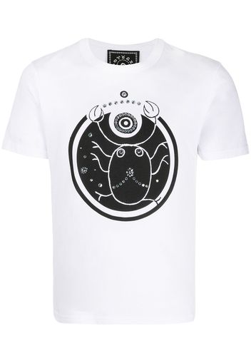 10 CORSO COMO T-Shirt mit Krebs-Print - Weiß