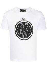 10 CORSO COMO T-Shirt mit Zwillinge-Print - Weiß