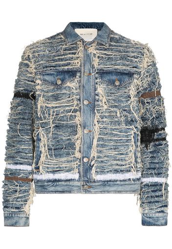 1017 ALYX 9SM 1017 ALYX 9SM x Blackmeans Distressed-Jeansjacke - Blau