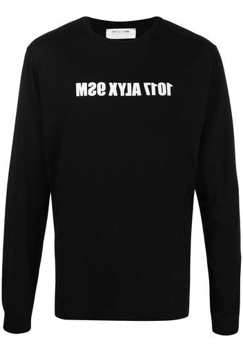 1017 ALYX 9SM T-Shirt mit umgedrehtem Logo-Print - Schwarz