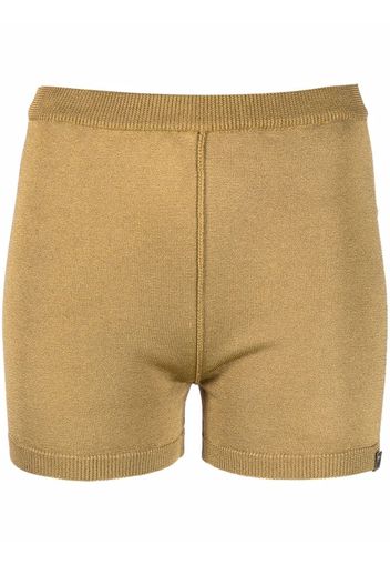 1017 ALYX 9SM metallic-thread knit shorts - Gold