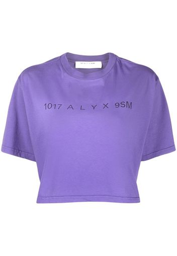 1017 ALYX 9SM logo-print cropped T-shirt - Violett