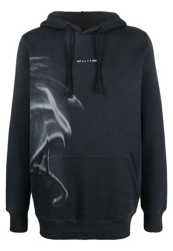 1017 ALYX 9SM smoke-print drawstring hoodie - Schwarz