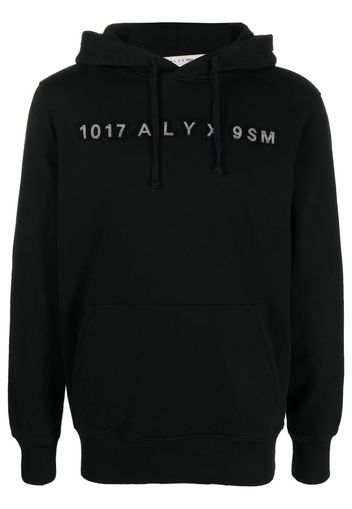 1017 ALYX 9SM studded-logo detail hoodie - Schwarz