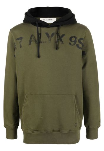1017 ALYX 9SM logo-print cotton hoodie - Grün