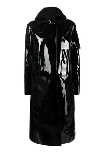 1017 ALYX 9SM hooded PVC rain coat - Schwarz