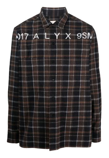 1017 ALYX 9SM cotton tartan long-sleeve shirt - Braun