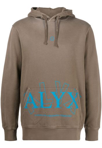 1017 ALYX 9SM logo-print pullover hoodie - Nude