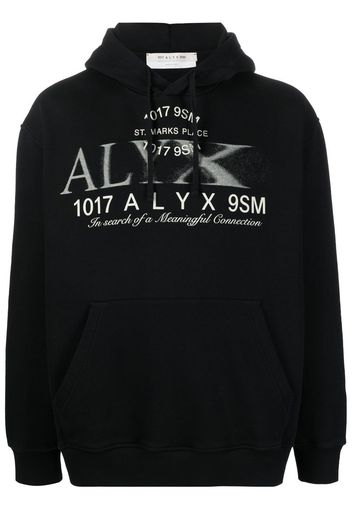 1017 ALYX 9SM logo-print cotton hoodie - Schwarz