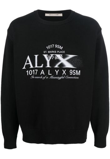 1017 ALYX 9SM graphic logo print sweatshirt - Schwarz