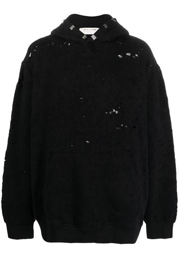 1017 ALYX 9SM distressed pullover hoodie - Schwarz