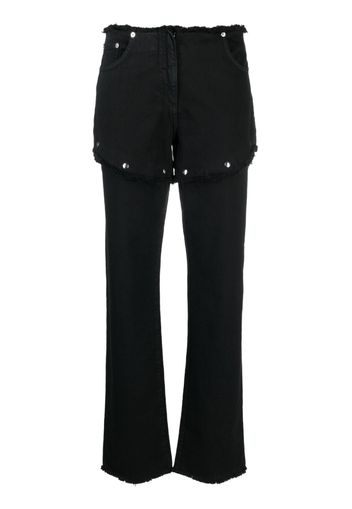 1017 ALYX 9SM Snap Off frayed straight-leg jeans - Schwarz