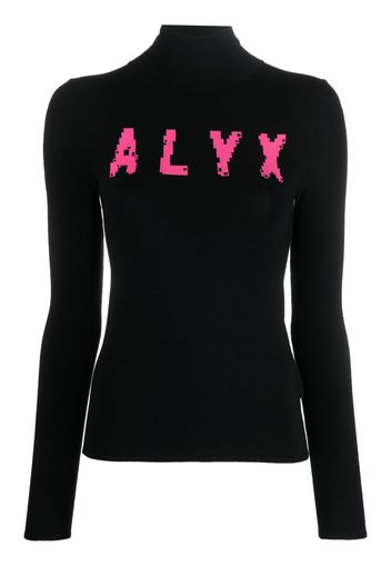 1017 ALYX 9SM Intarsien-Pullover mit Logo - Schwarz