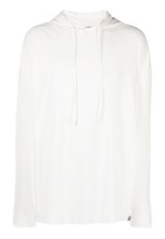 1017 ALYX 9SM distressed hooded long-sleeve top - Weiß