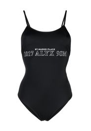 1017 ALYX 9SM logo-print low-back swimsuit - Schwarz