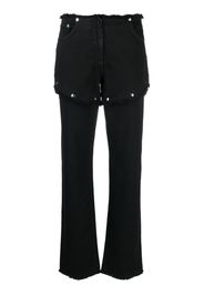 1017 ALYX 9SM Snap Off frayed straight-leg jeans - Schwarz