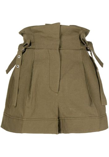 3.1 Phillip Lim Paperbag cotton-linen shorts - Grün