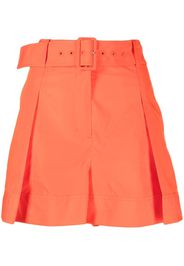 3.1 Phillip Lim pleat-detail belted shorts - Orange