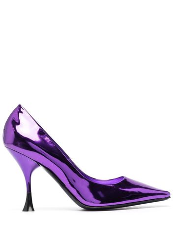 3juin metallic-effect 95mm heel pumps - Violett