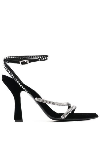 3juin crystal-embellished sandals - Schwarz