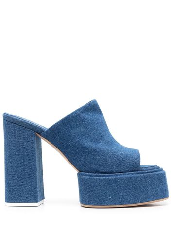 3juin 140mm platform mules - Blau