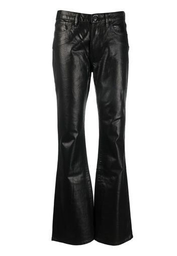 3x1 satin-finish low-rise jeans - COATED