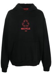 424 logo-print 'Recycle' hoodie - Schwarz