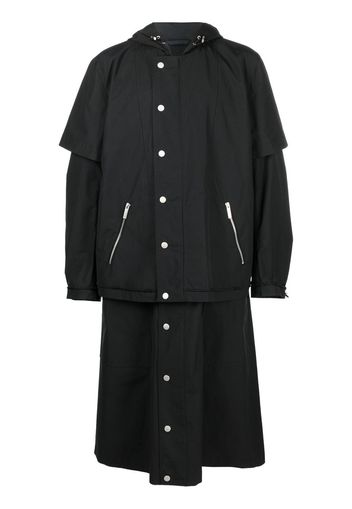 44 LABEL GROUP single-breasted trench coat - Schwarz