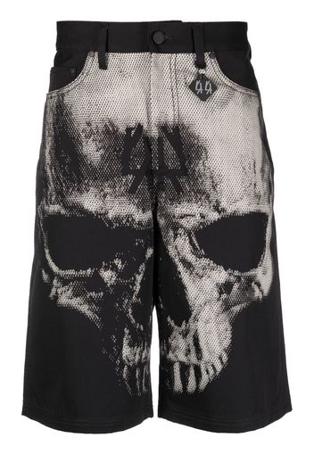 44 LABEL GROUP skull-print bermuda shorts - Schwarz