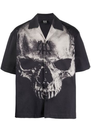 44 LABEL GROUP skull-print short-sleeve shirt - Schwarz